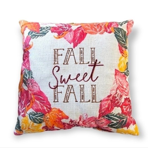Fall Sweet Fall Mini Accent Pillow leaves heart - Picture 11 of 11